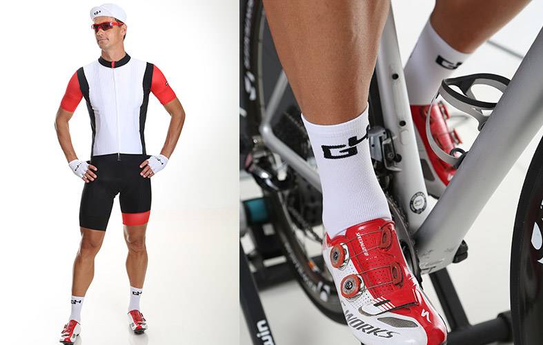12 INCH Recovery COMPRESSION SOCKS CYCLING by Etxe Ondo White 