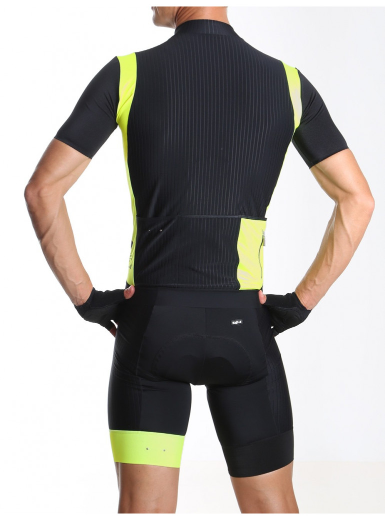 Maillot cyclisme homme jaune Distinguished