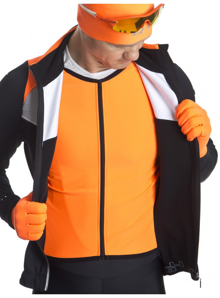 Veste thermique de cyclisme orange