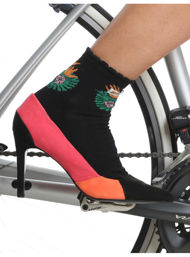 Women's black cycling socks - G4 dimension