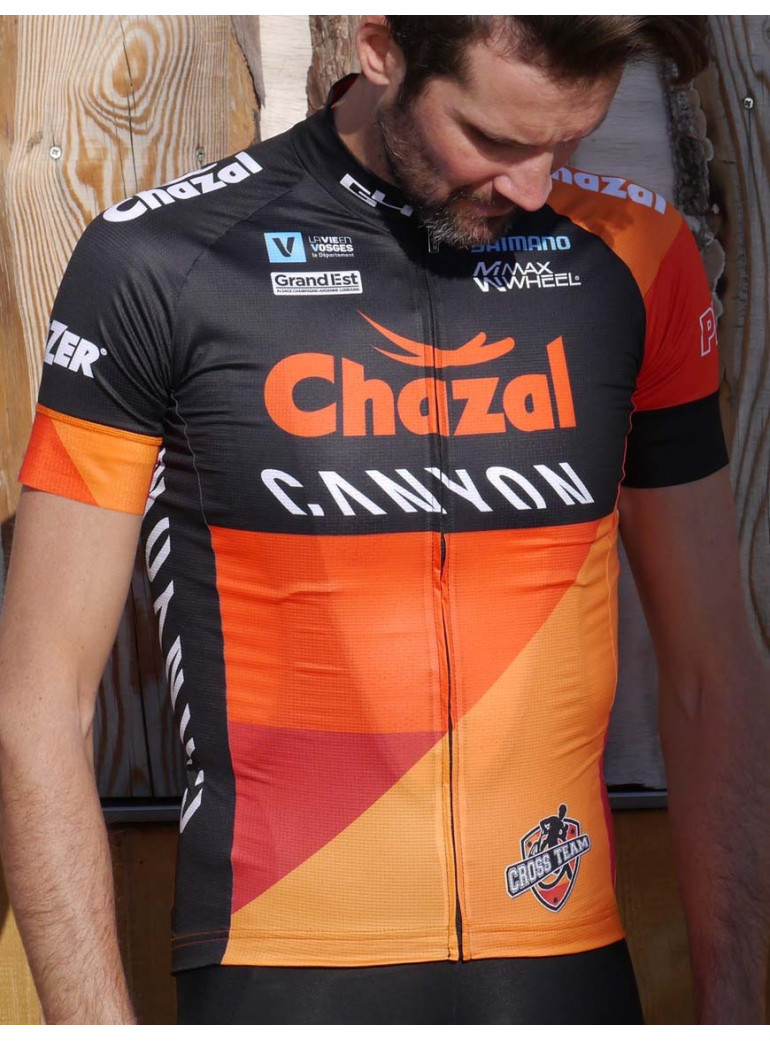 orange cycling jersey