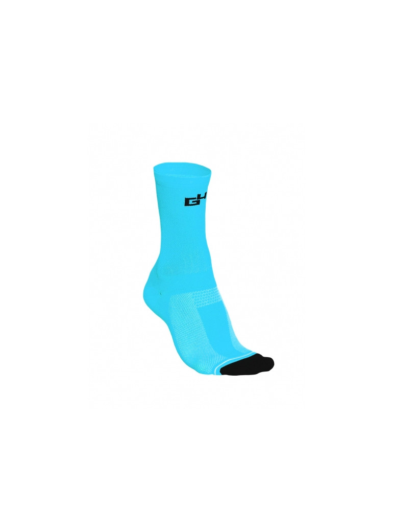 CHAUSSETTE HAUTE DE CYCLISME BLEU AZUR