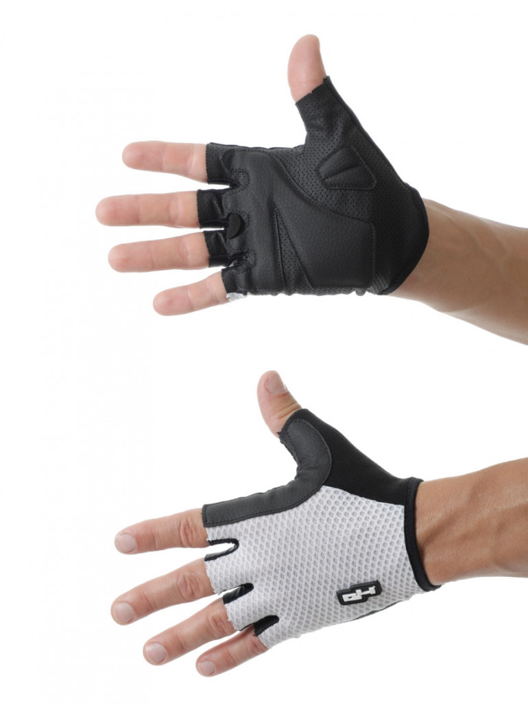 Gants de vélo Simili Cuir Eté Blancs