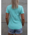 BLUE TURQUOISE CASUAL T-SHIRT FOR WOMEN