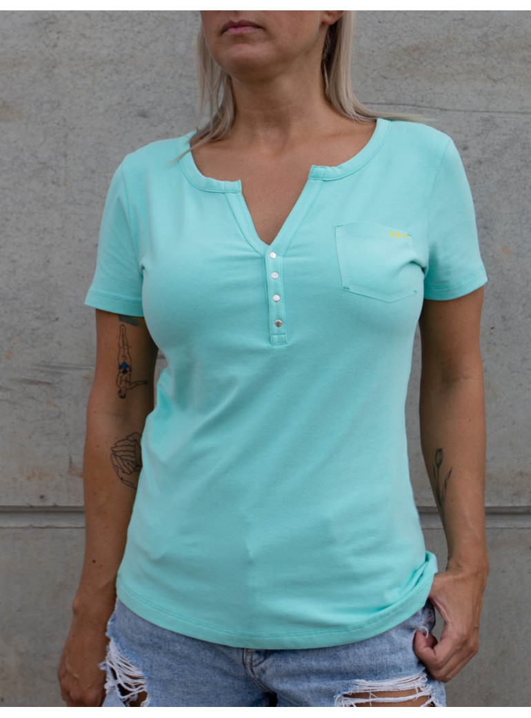 BLUE TURQUOISE CASUAL T-SHIRT FOR WOMEN