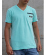 T-SHIRT TURQUOISE HOMME