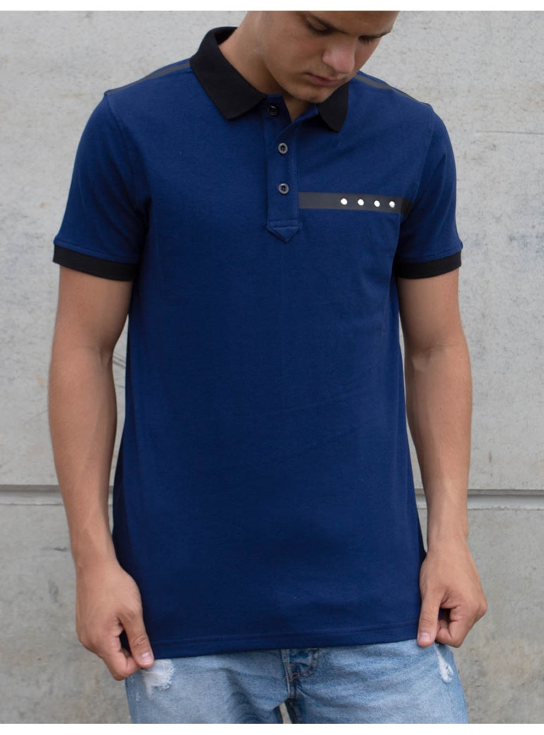 POLO BLEU FONCÉ  HOMME