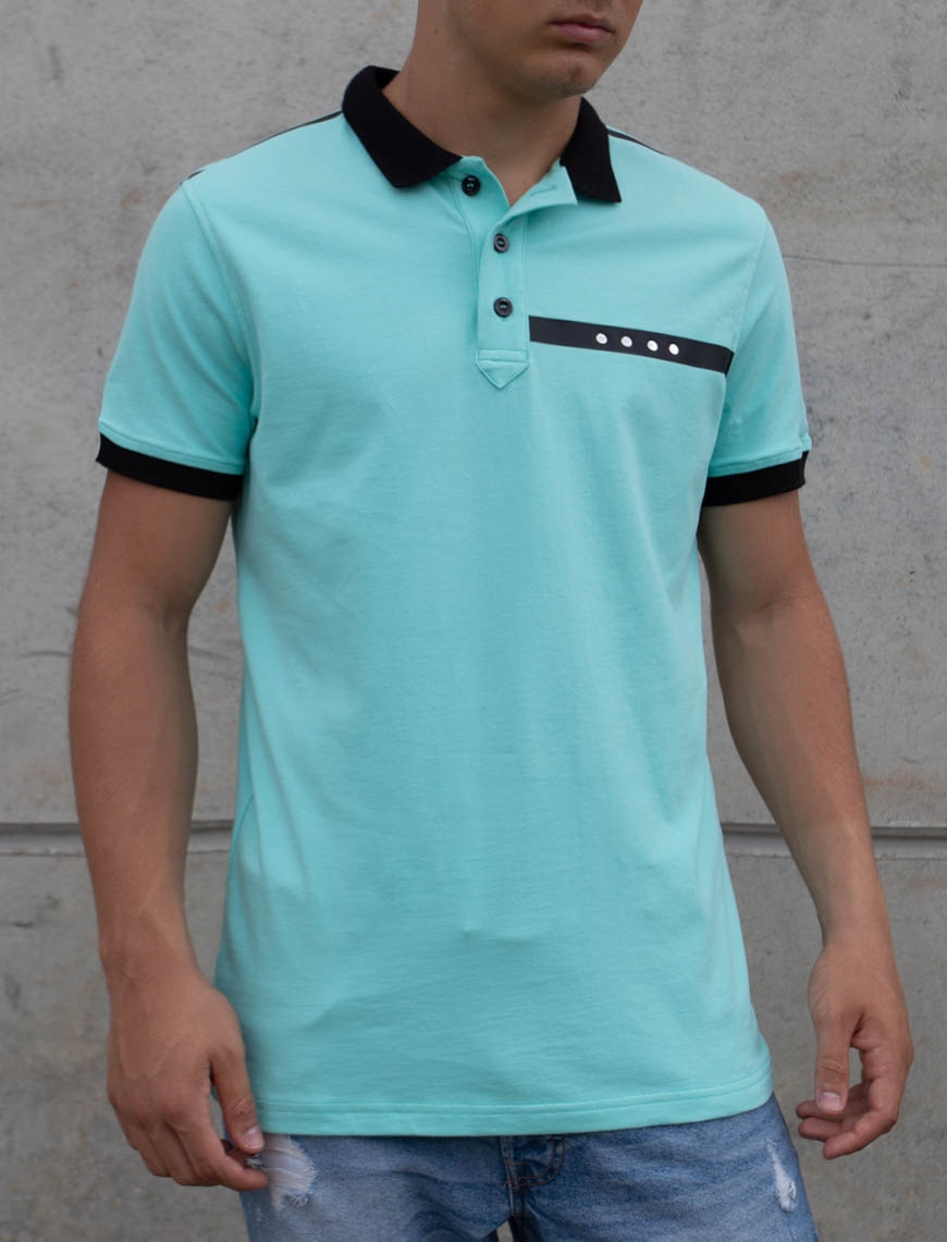 turquoise polo shirt mens