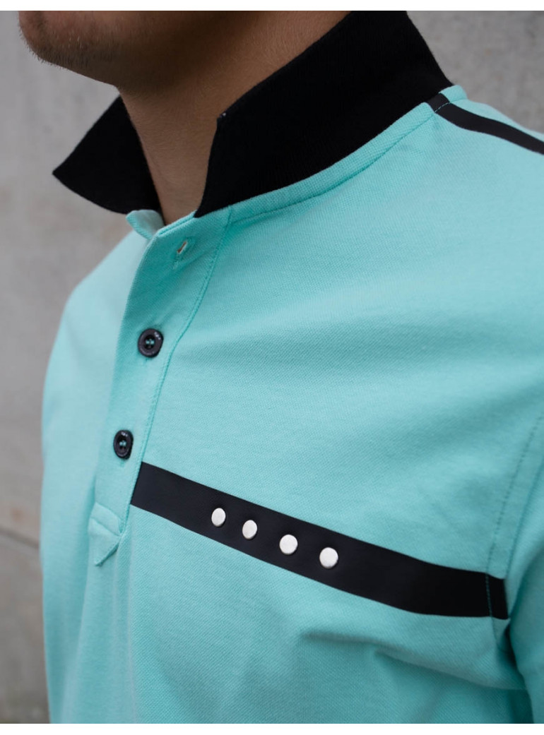 TURQUOISE BLUE POLO MEN