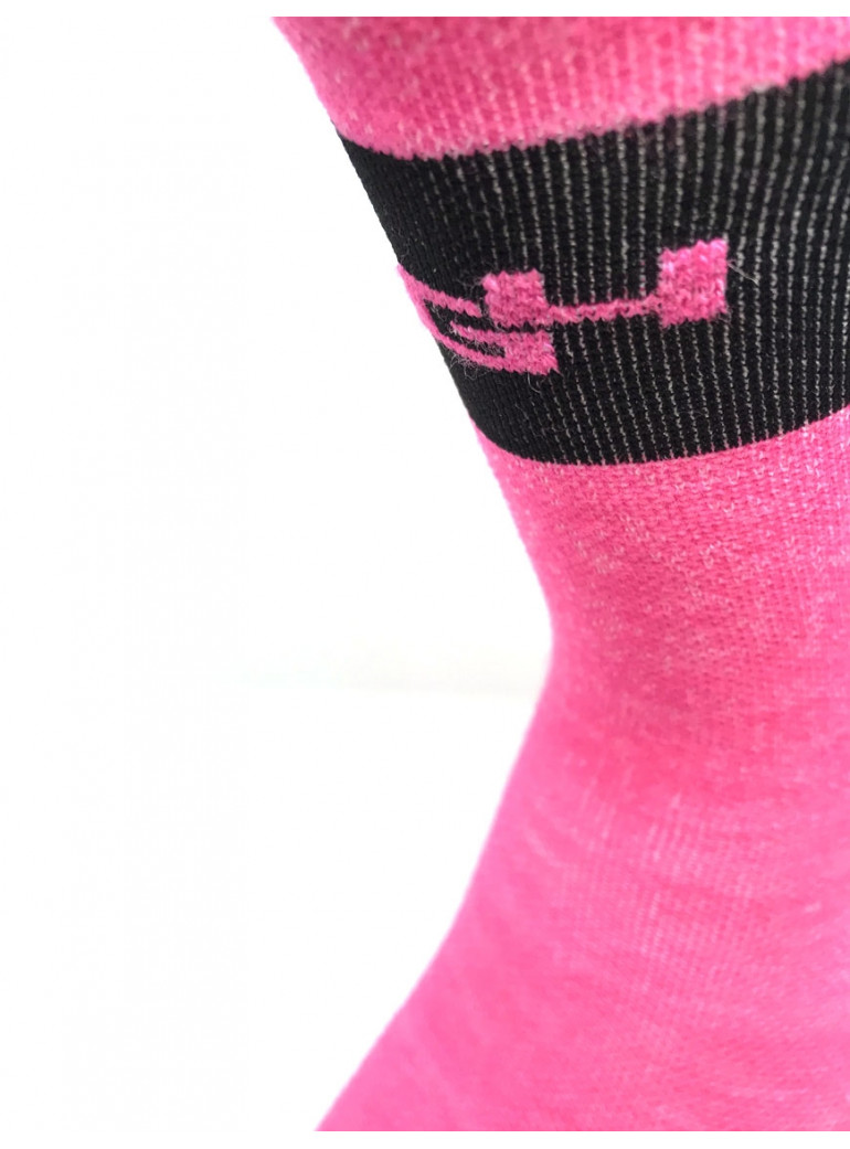 CHAUSSETTES DE VÉLO THERMO ROSE