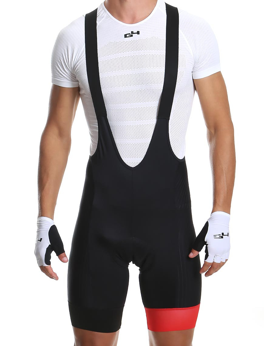 red cycling bib shorts