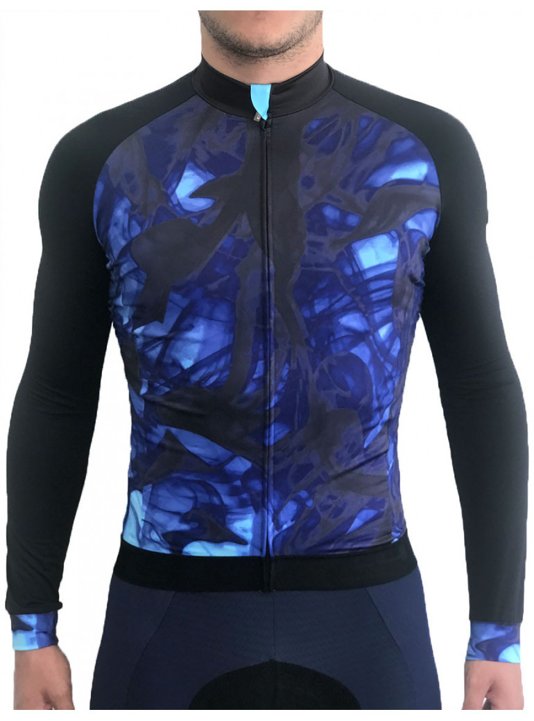 MAILLOT DE CYCLISME MANCHES LONGUES BLUE MOTION