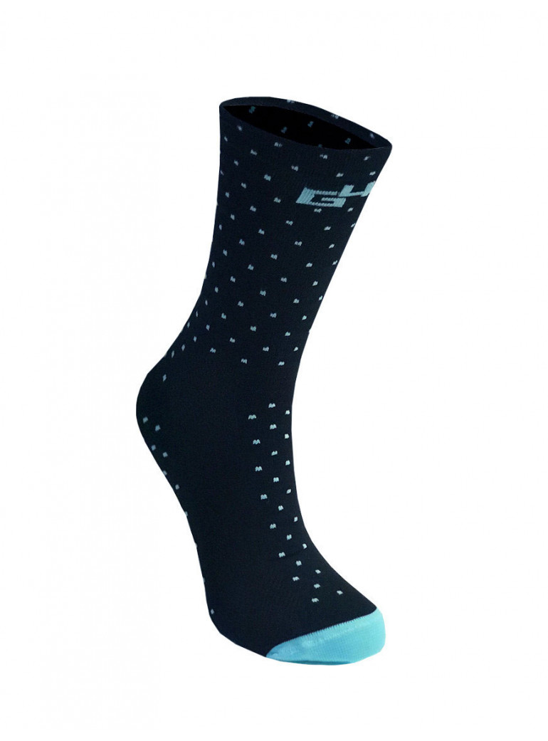 CHAUSSETTES DE VELO NOIRES A POIS BLANCS