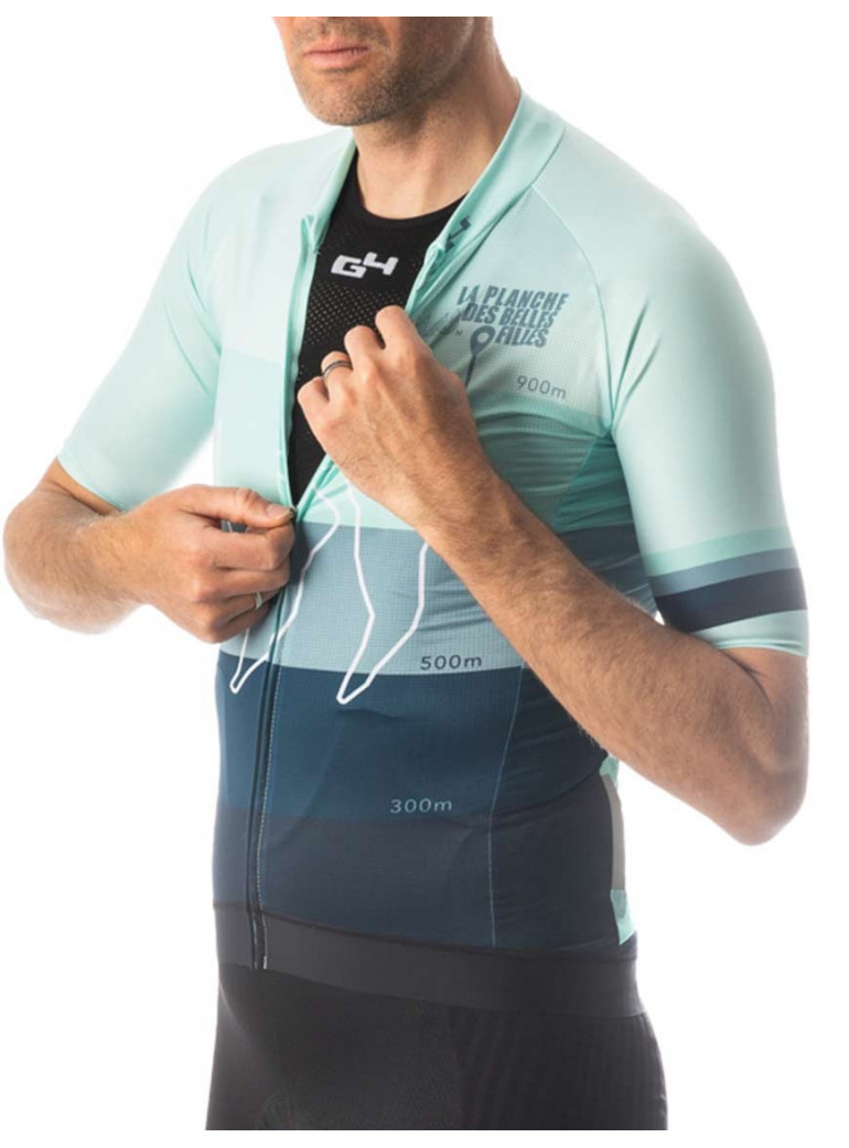 Blue cycling Jersey G4 X La planche des belles filles