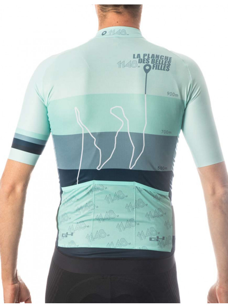Blue cycling Jersey G4 X La planche des belles filles