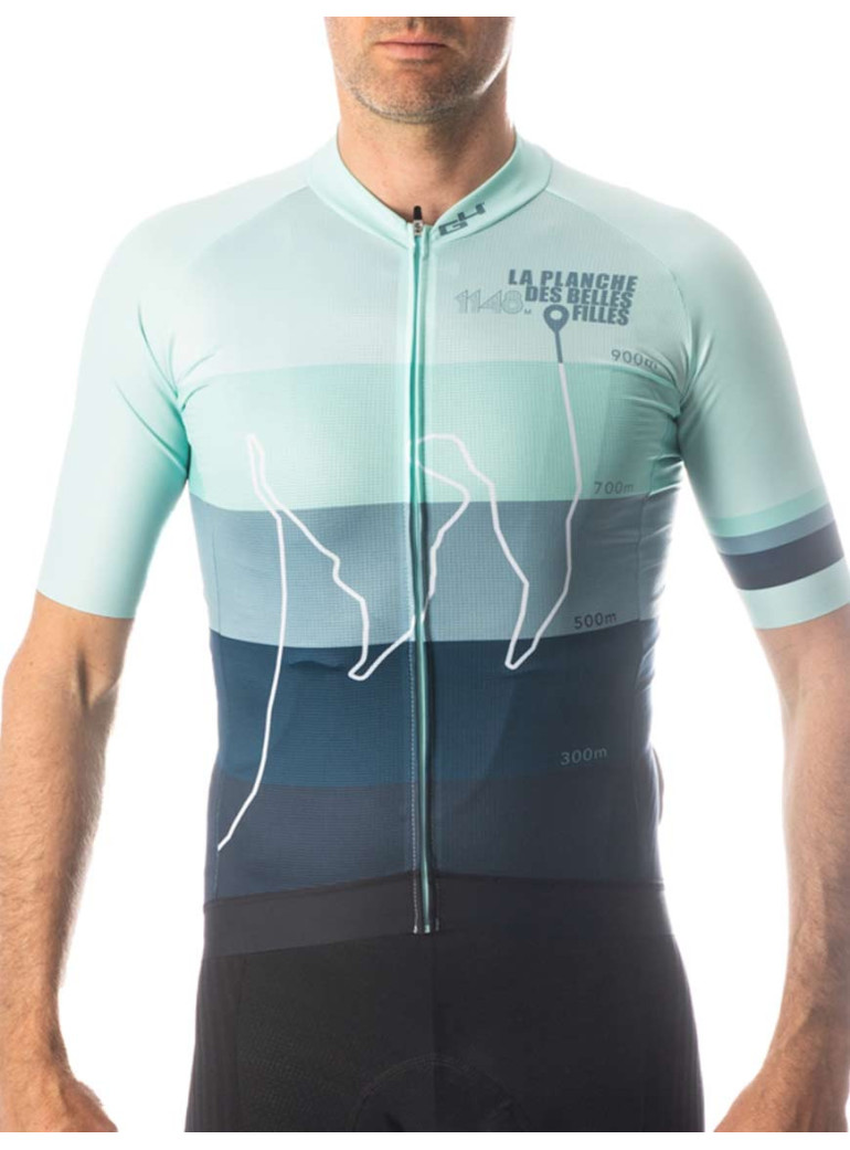 Blue cycling Jersey G4 X La planche des belles filles