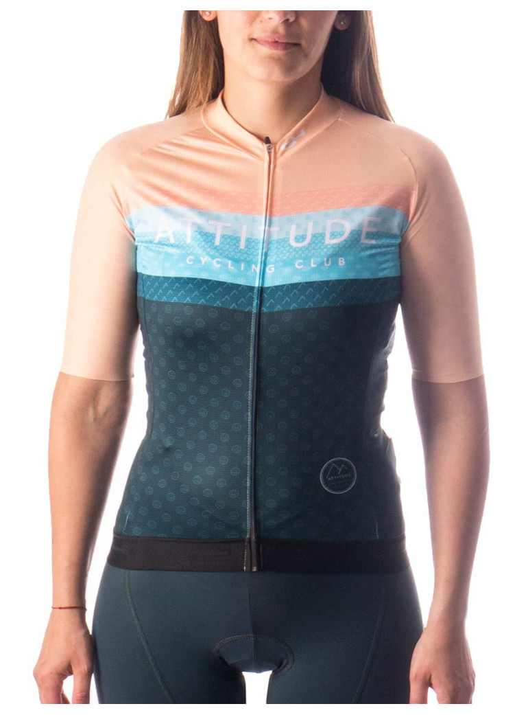 ATTITUDE CYCLING CLUB FEMME MAILLOT ROSE
