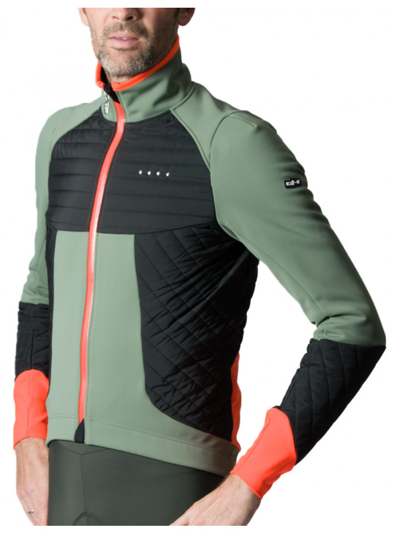 VESTE DE VÉLO HIVER HOMME VERTE E.MOTION