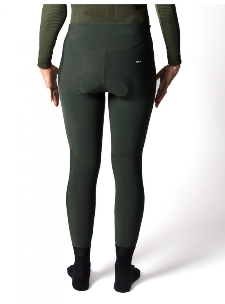 COLLANT HIVER CYCLISME VERT FEMME