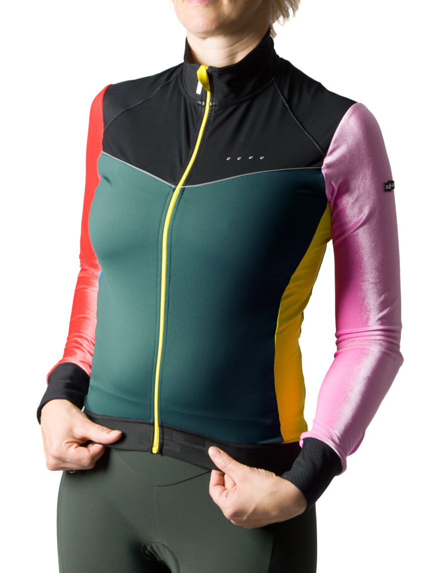 Veste Et Pantalon pour Automne Hiver,S WXJHA Femmes Maillot Cyclisme Set Vélo Costume Vétement Polaire Coupe-Vent Manches Longues Sport