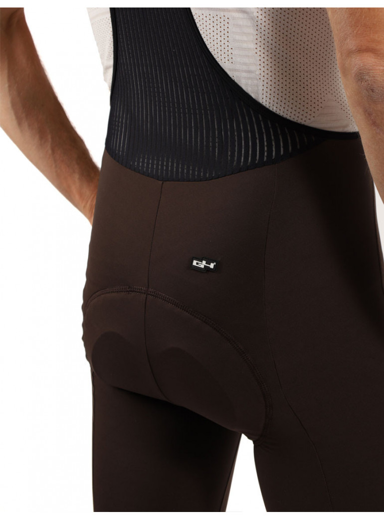 BROWN COMPRESSIVE CYCLING BIB SHORTS