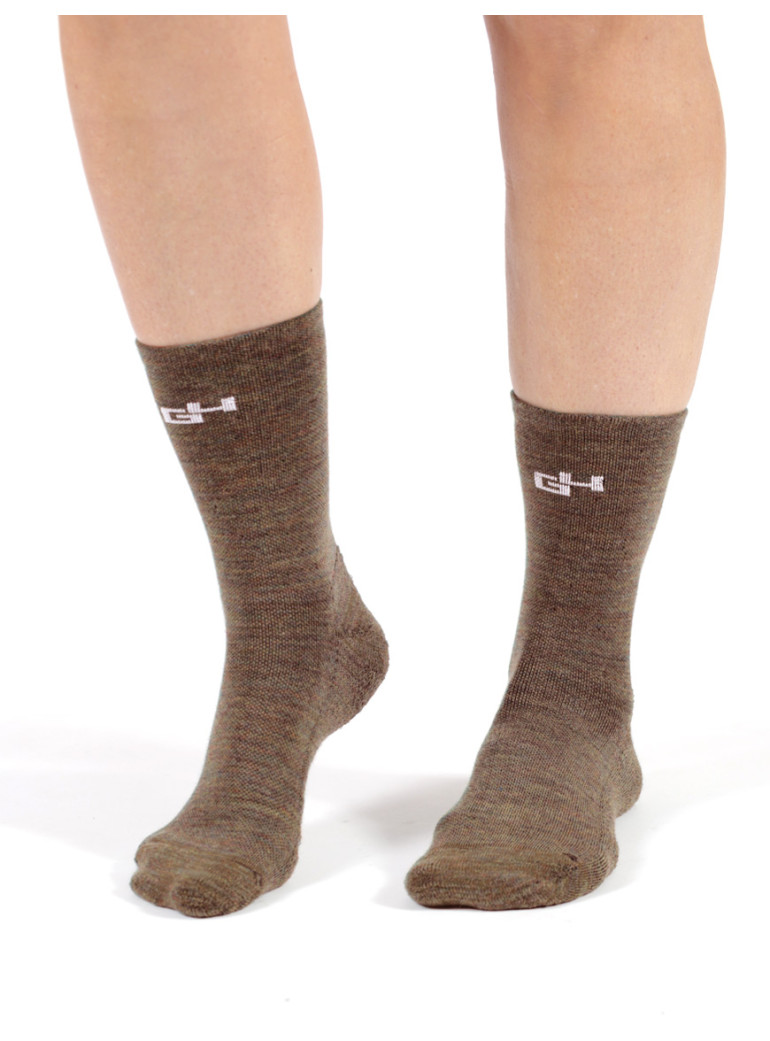 chaussettes de cyclisme merino marron