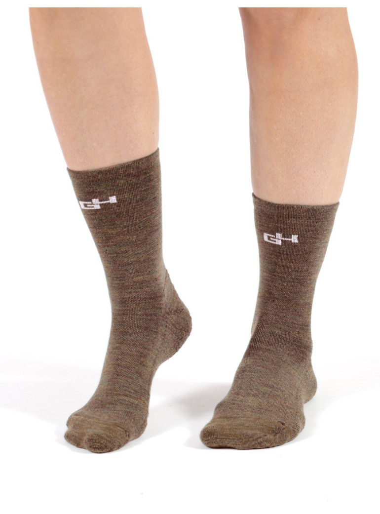 merino wool cycling socks brown