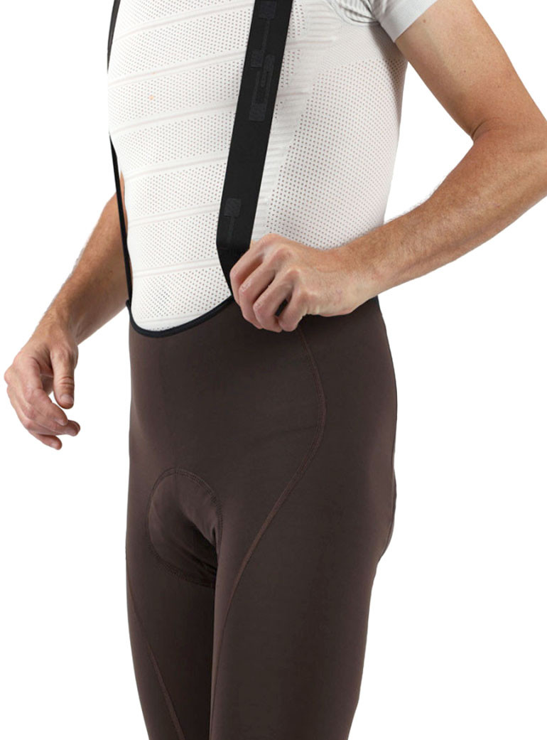 BROWN COMPRESSIVE CYCLING BIB SHORTS