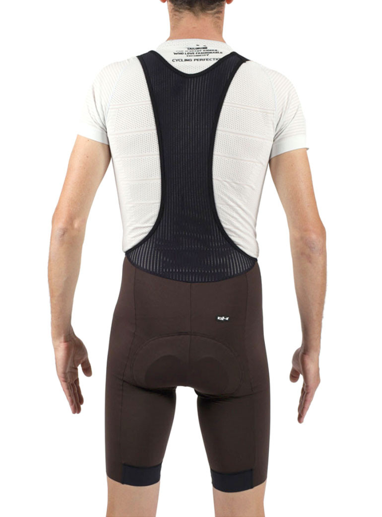 BROWN COMPRESSIVE CYCLING BIB SHORTS