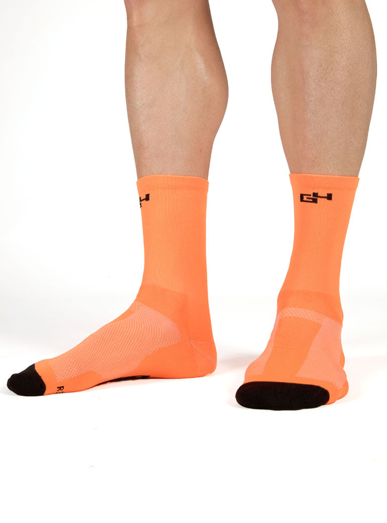 Decrease finish Make it heavy Orange cycling socks PRO ****G4 Dimension