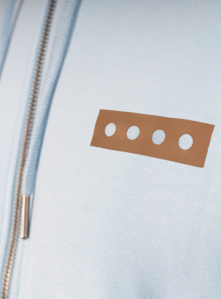 pull zippé homme bleu