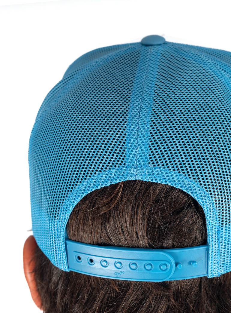 casquette visiere plate bleu turquoise