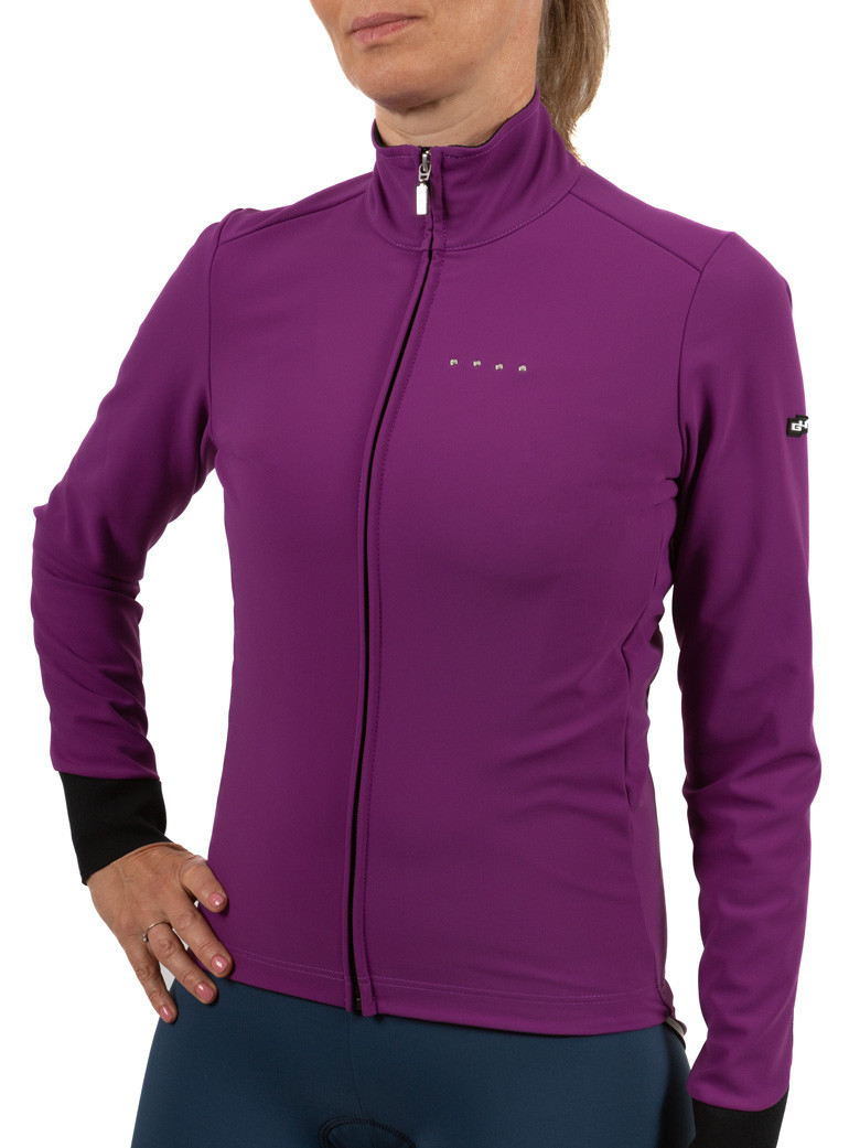 Women winter cycling jacket purple