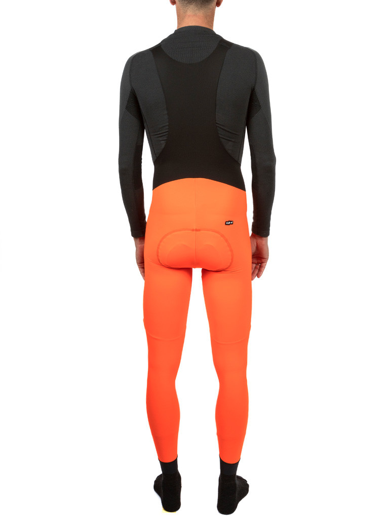 MEN ORANGE CYCLING BIB TIGHTS