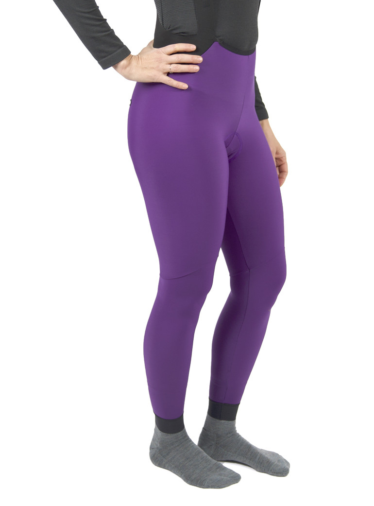 collant de velo hiver femme violet