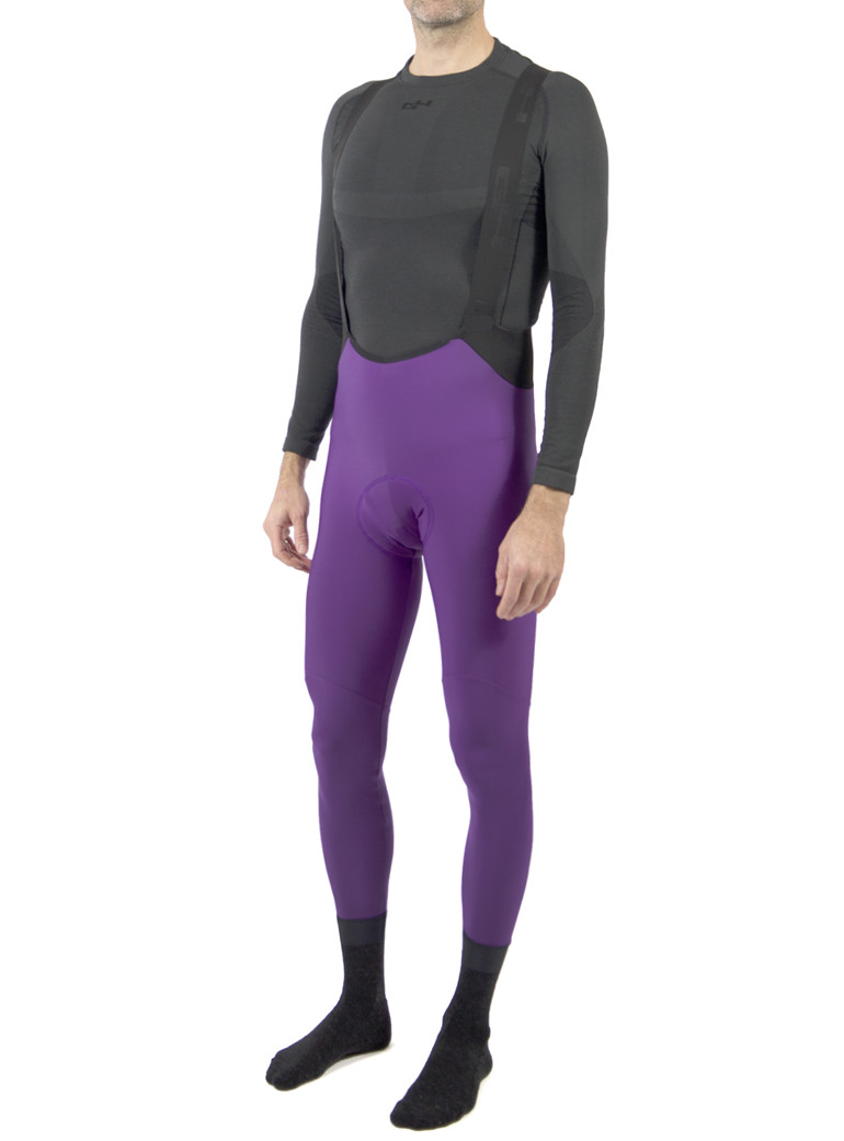 collant de cyclisme hiver homme violet