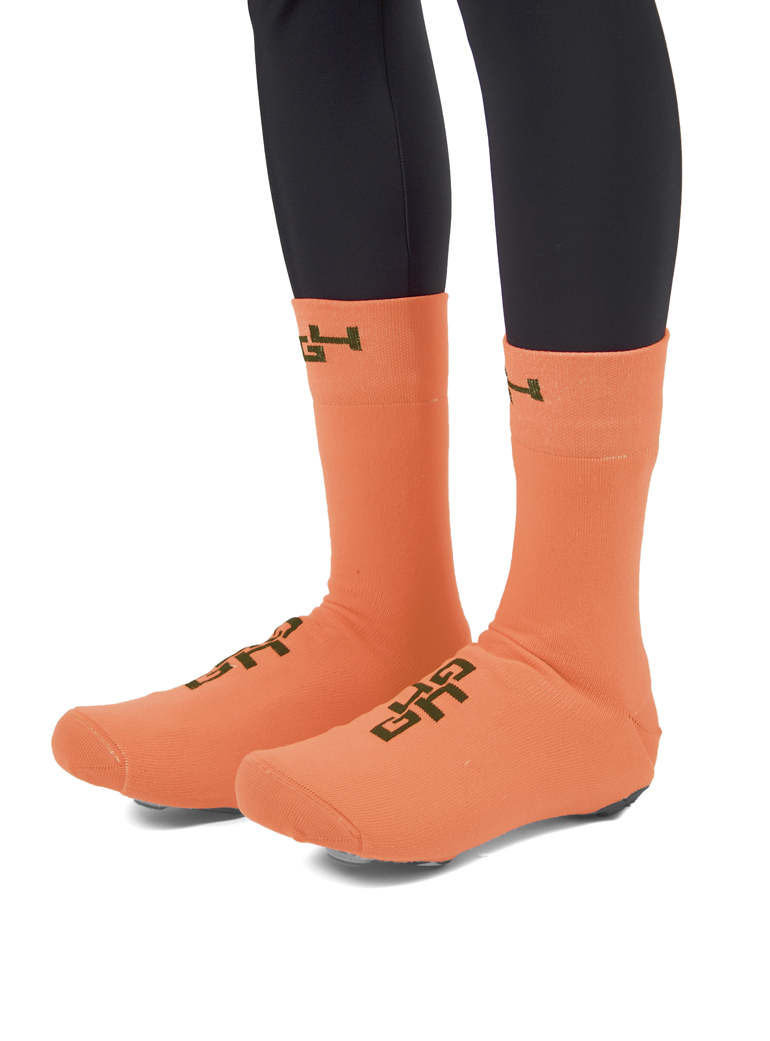 winter Cycling overshoes neon orange