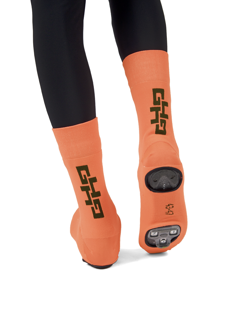 Couvre-chaussures de cyclisme orange fluo G4 : protection et confort absolus