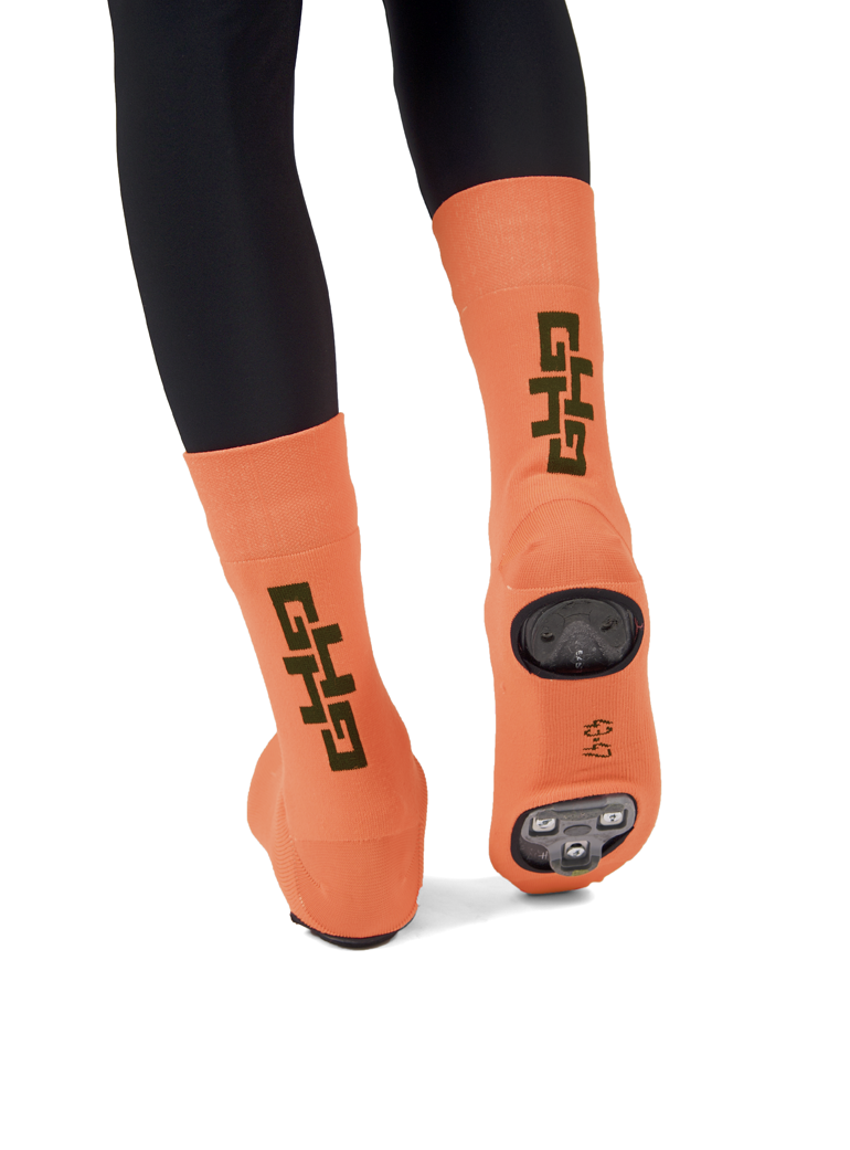 winter Cycling overshoes neon orange