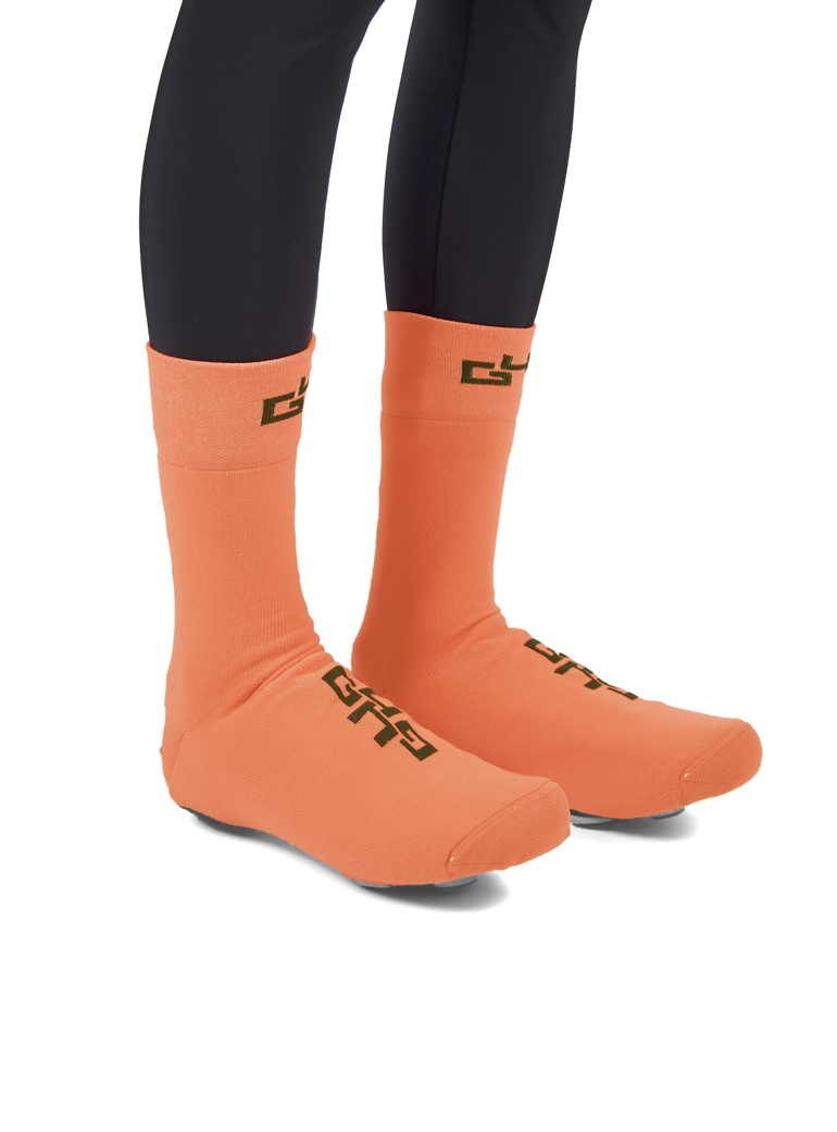 winter Cycling overshoes neon orange