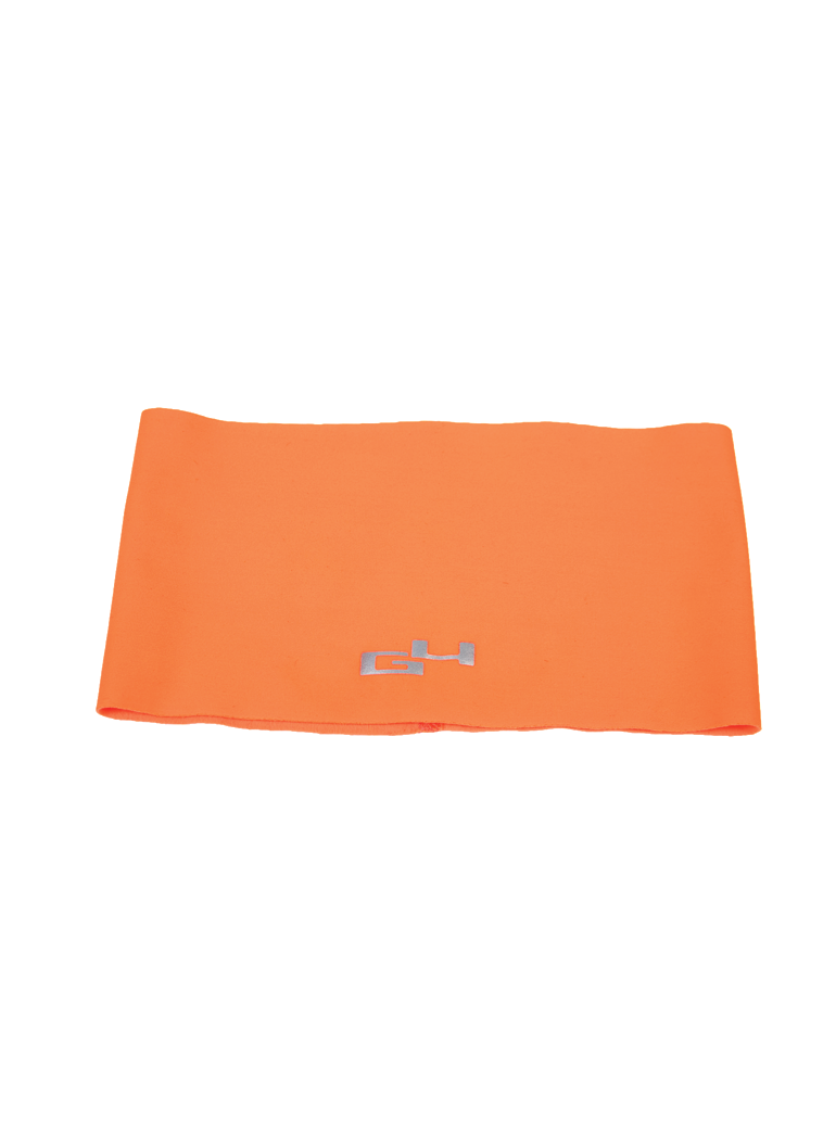 Bandeau cyclisme hiver orange fluo