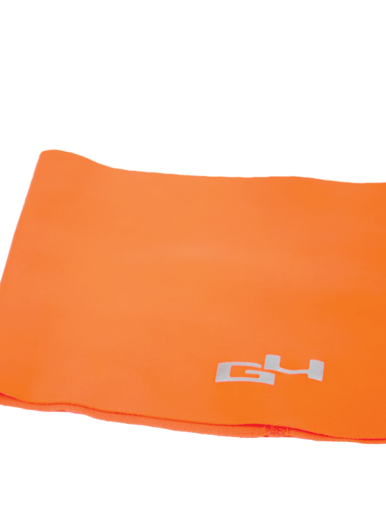 Bandeau cyclisme hiver orange fluo