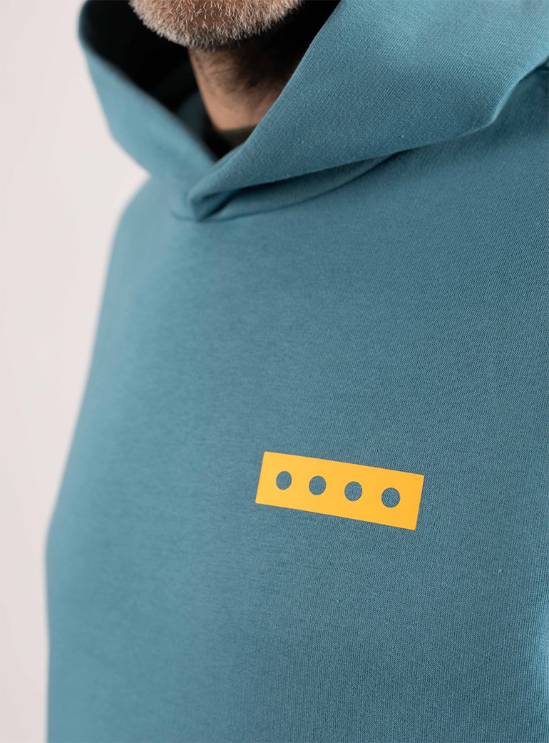 oversize blue hoodie