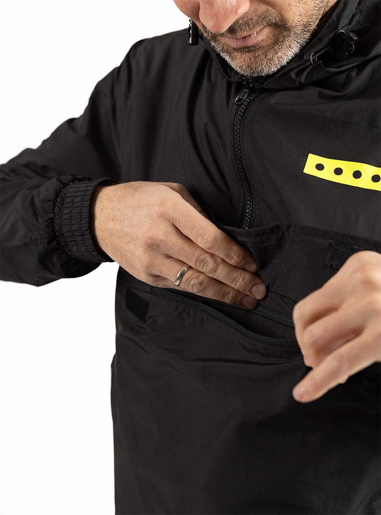 waterproof black windbreaker for men