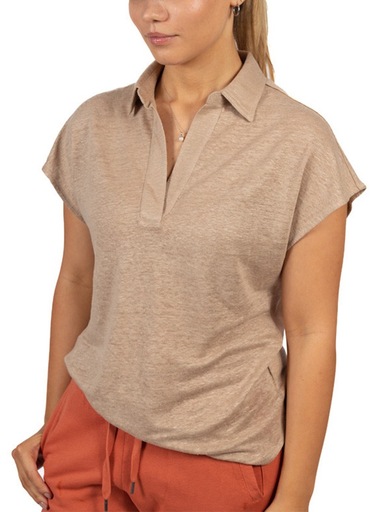 polo en lin femme