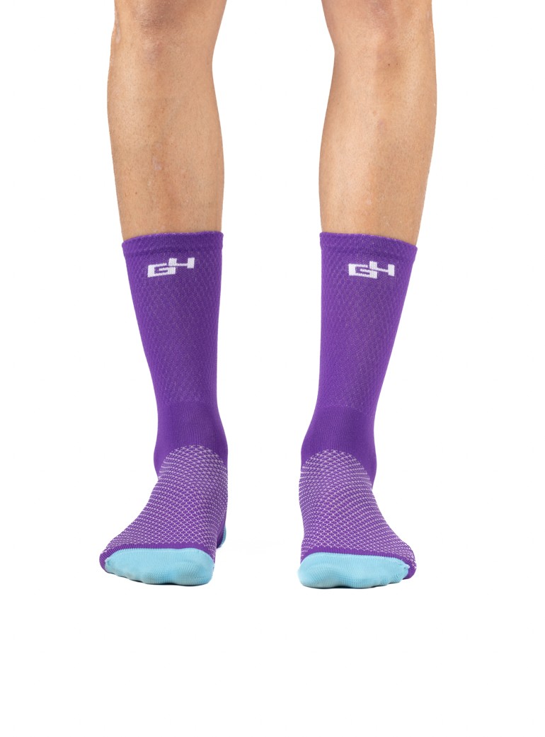 summer cycling socks purple