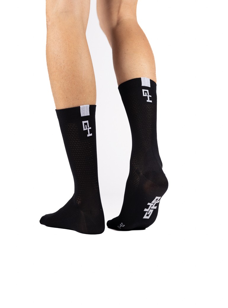 black summer light cycling socks