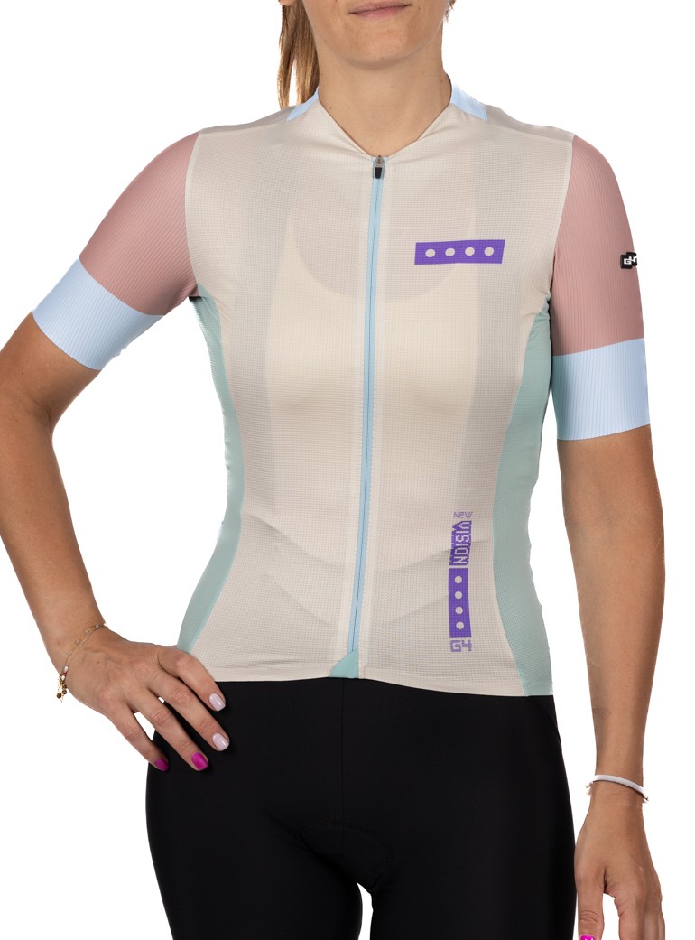 maillot de vélo femme pastel