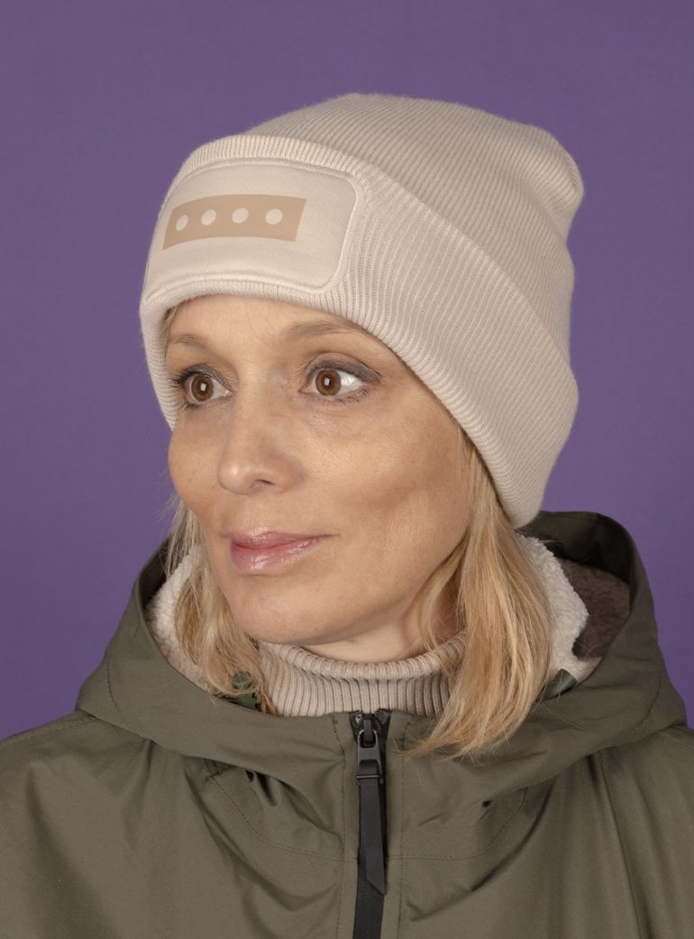 bonnet hiver beige