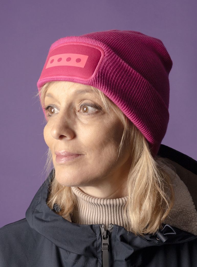 bonnet hiver rose fuchsia